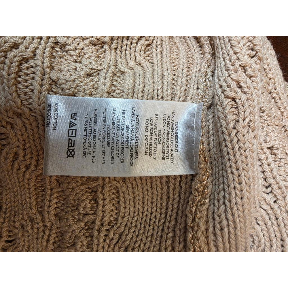 Free People Beige Cable Knit Tank Top S - Picture 6 of 7